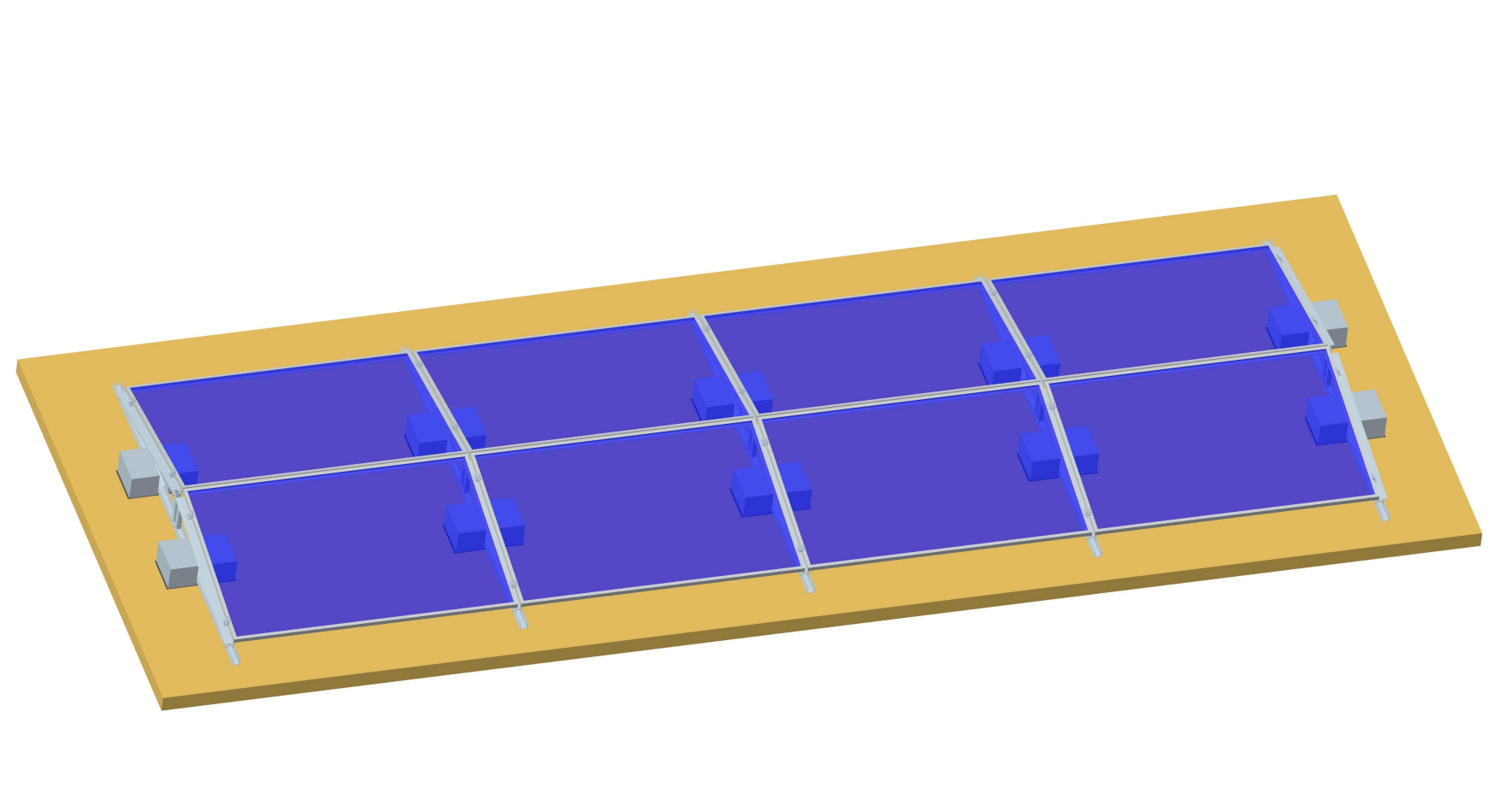 Schneider Performance Flachdachsystem Ost-West – 10° (ballastiert)