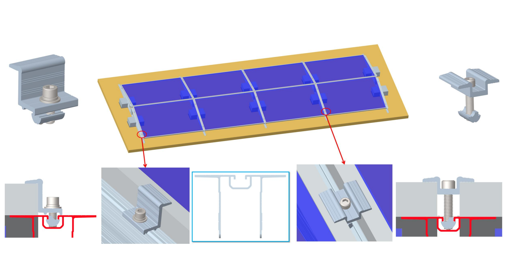 Schneider Performance Flachdachsystem Ost-West – 10° (ballastiert)