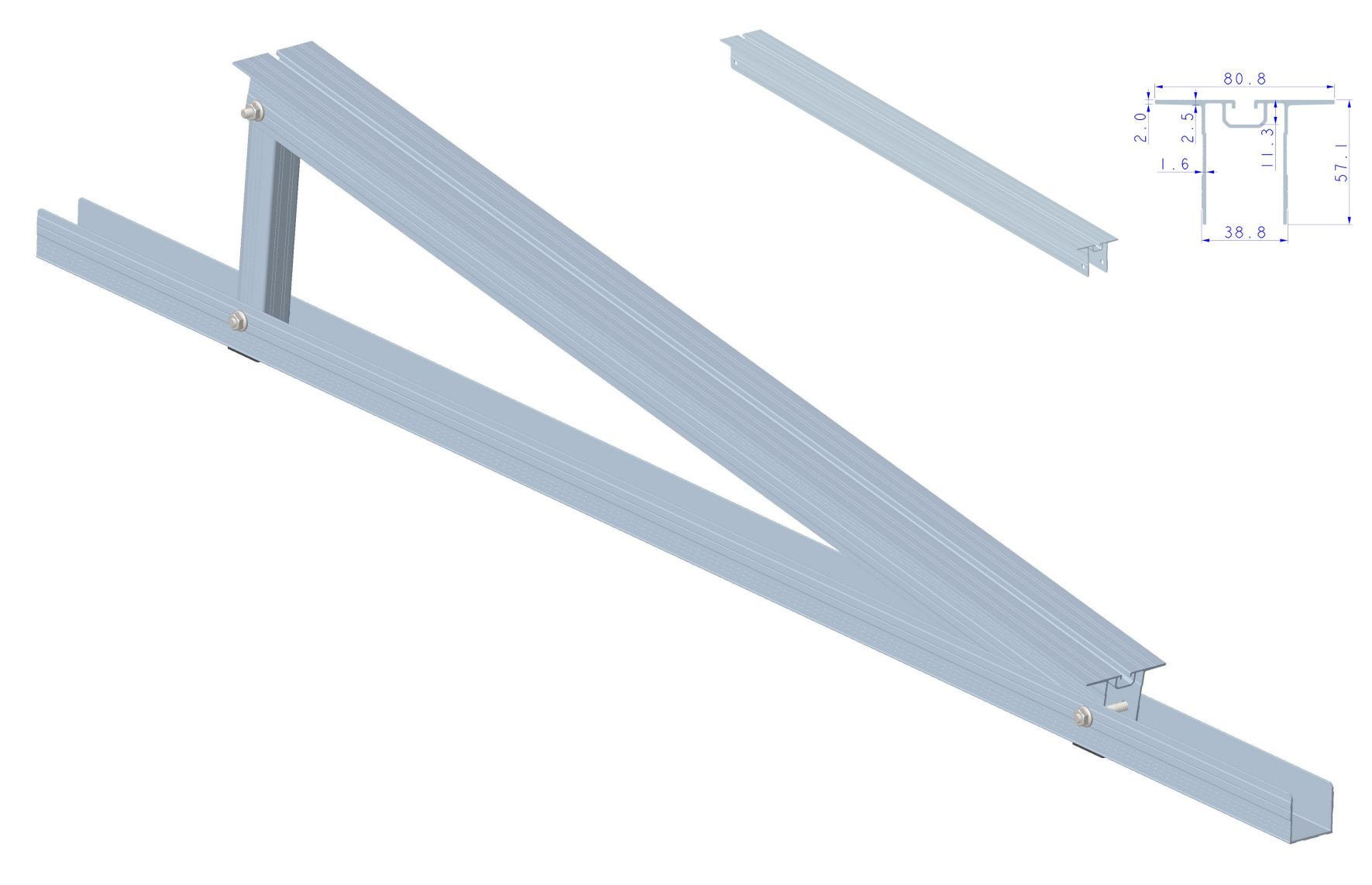 Schneider Performance Flachdachsystem Süd – 10° (ballastiert)